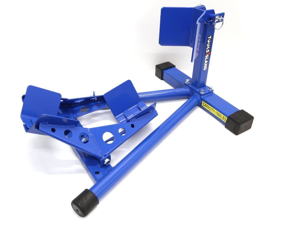 フロントタイヤ固定用バイクスタンド 青色 フロント ホイールクランプ 使用動画あり TD7021拍卖