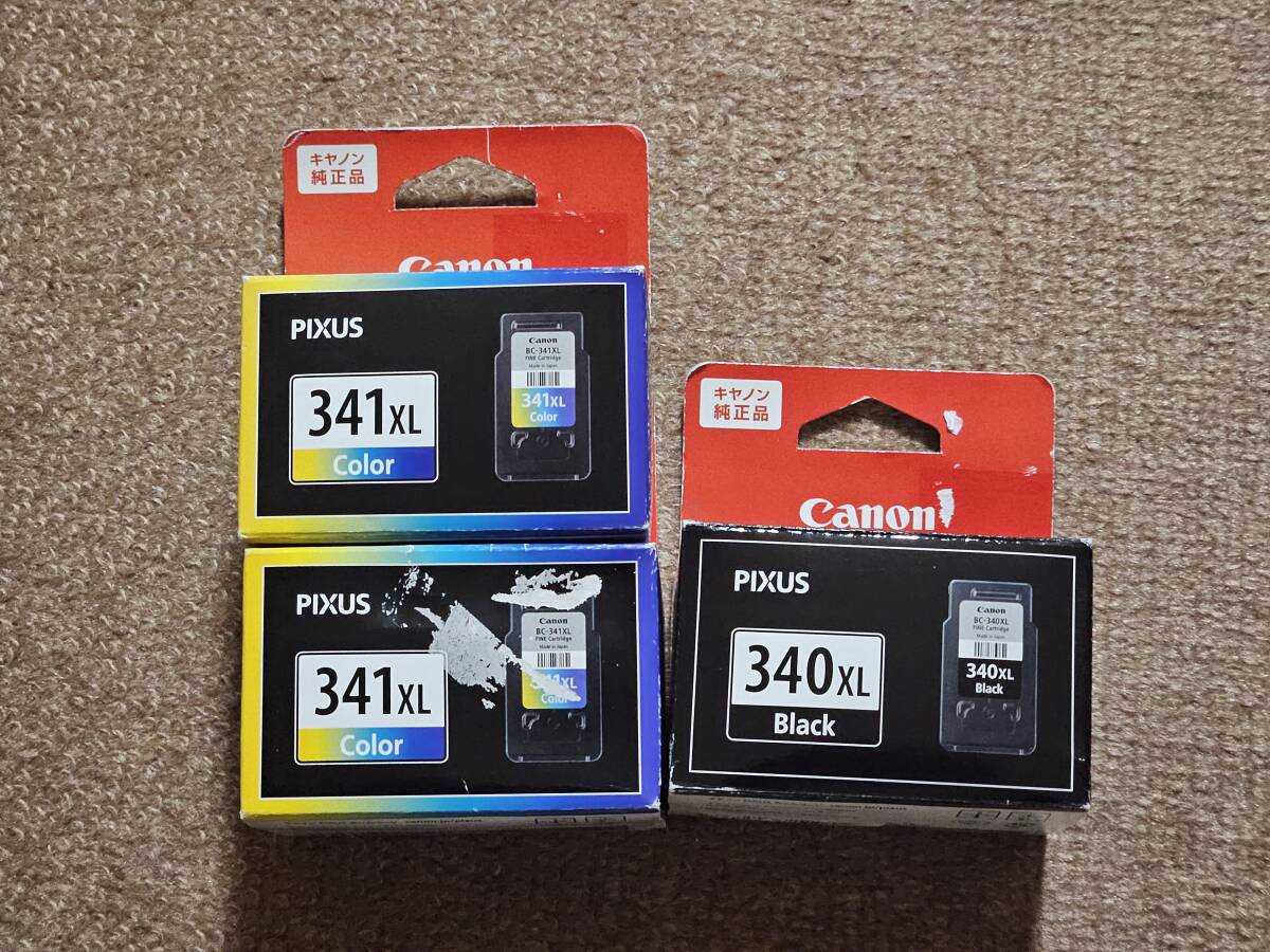 キヤノン Canon 純正 インクカートリッジ BC-340XL ブラック BC-341XL 3色カラー 大容量 セット拍卖