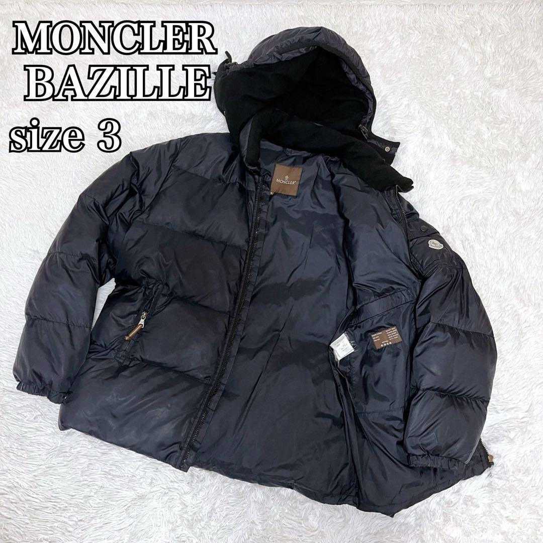 美品 正規品 MONCLER BAZILLE モンクレール ダウンジャケット 3 (Lサイズ) フード取り外し可能 2WAY拍卖