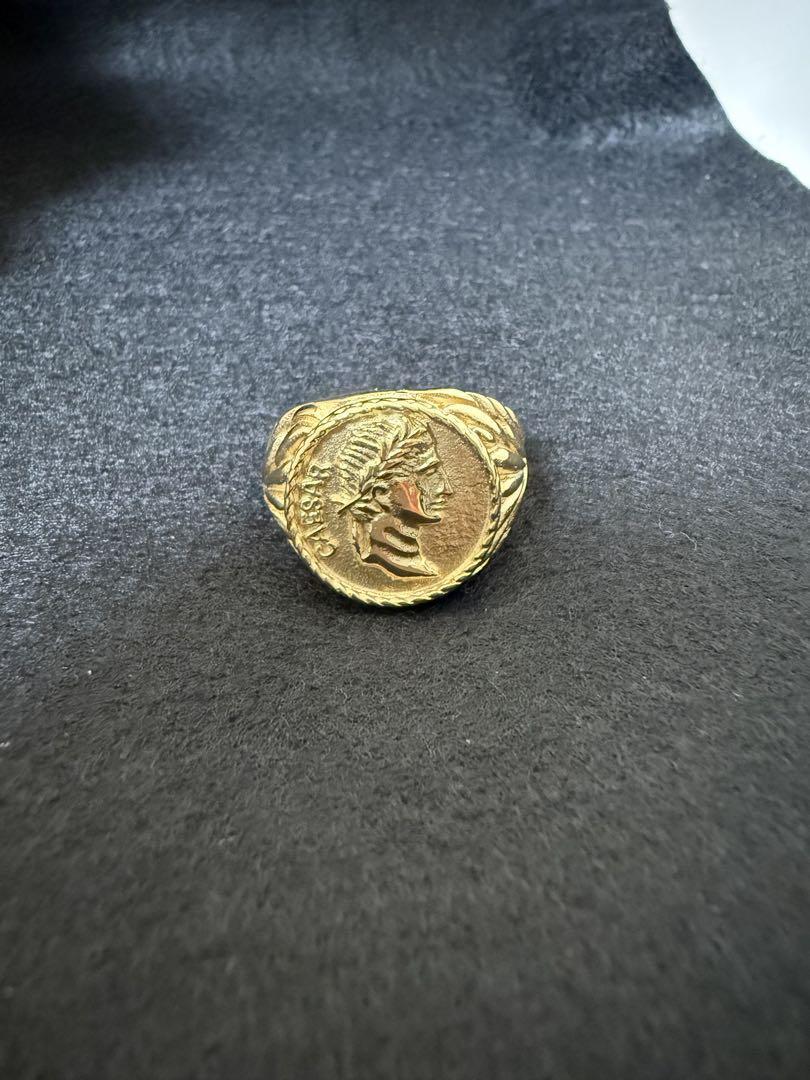 ローマ帝国 シーザー皇帝 CAESAR(カサエル) ゴールドコインリング サイズ22号拍卖