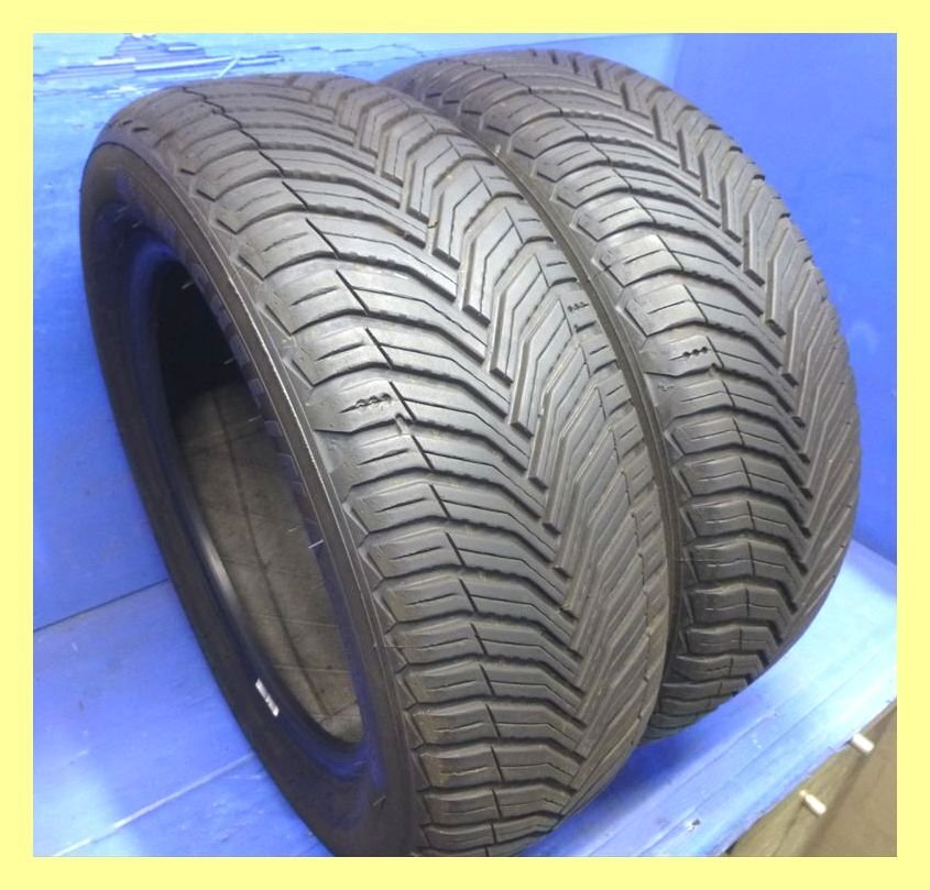 2024年製 8分山 2本セット 現行モデル オールシーズンタイヤ ミシュラン ★ CROSSCLIMATE2 【185/60R15】 2本★QJ0949 ヤリス シエンタ拍卖
