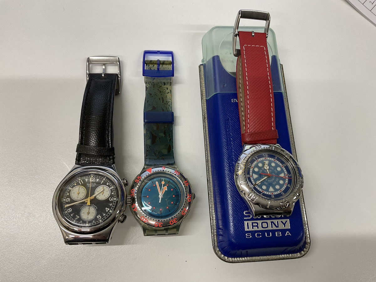 N1049 ジャンク 動作未確認 スウォッチ swatch IRONY 3本まとめ拍卖
