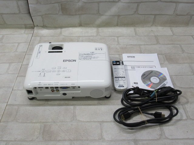 Ω 新DK3 1231t 保証有 EPSON【 EB-X24 】エプソン プロジェクター ランプ点灯時間 明るさ:高188H 明るさ:低11H拍卖