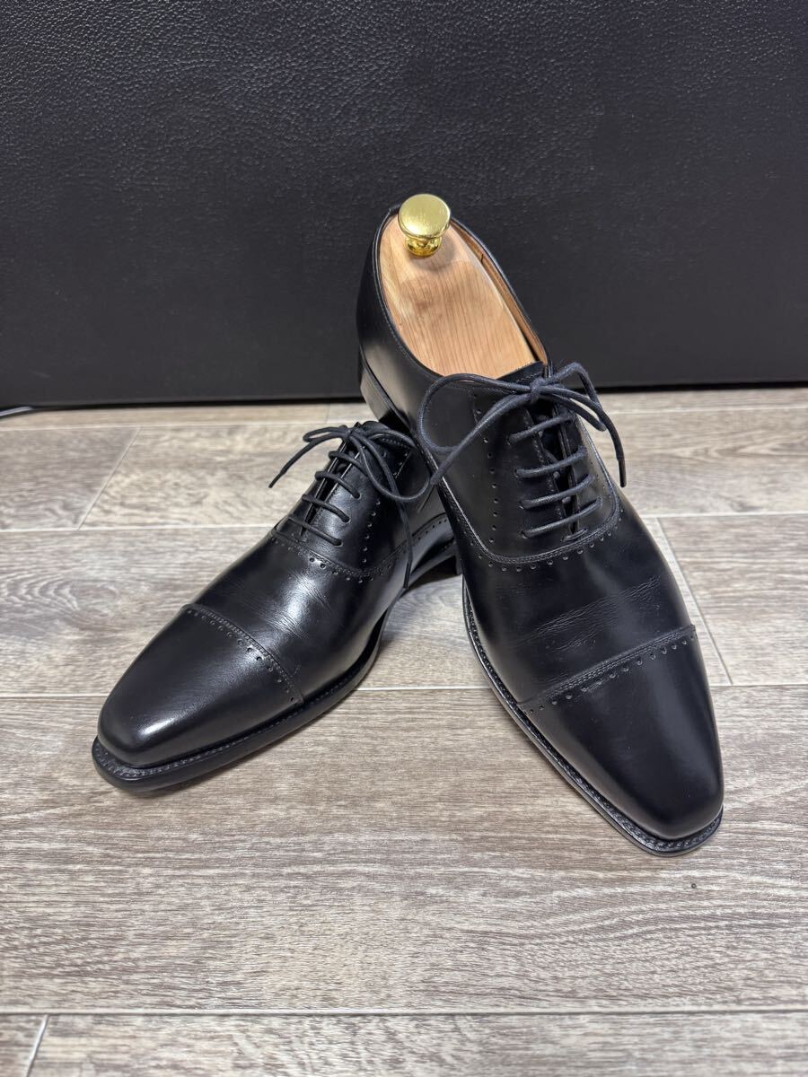 【1円スタート】美品 スコッチグレイン HA756 匠シリーズ クォーターブローグ ブラック 25.5cm E拍卖