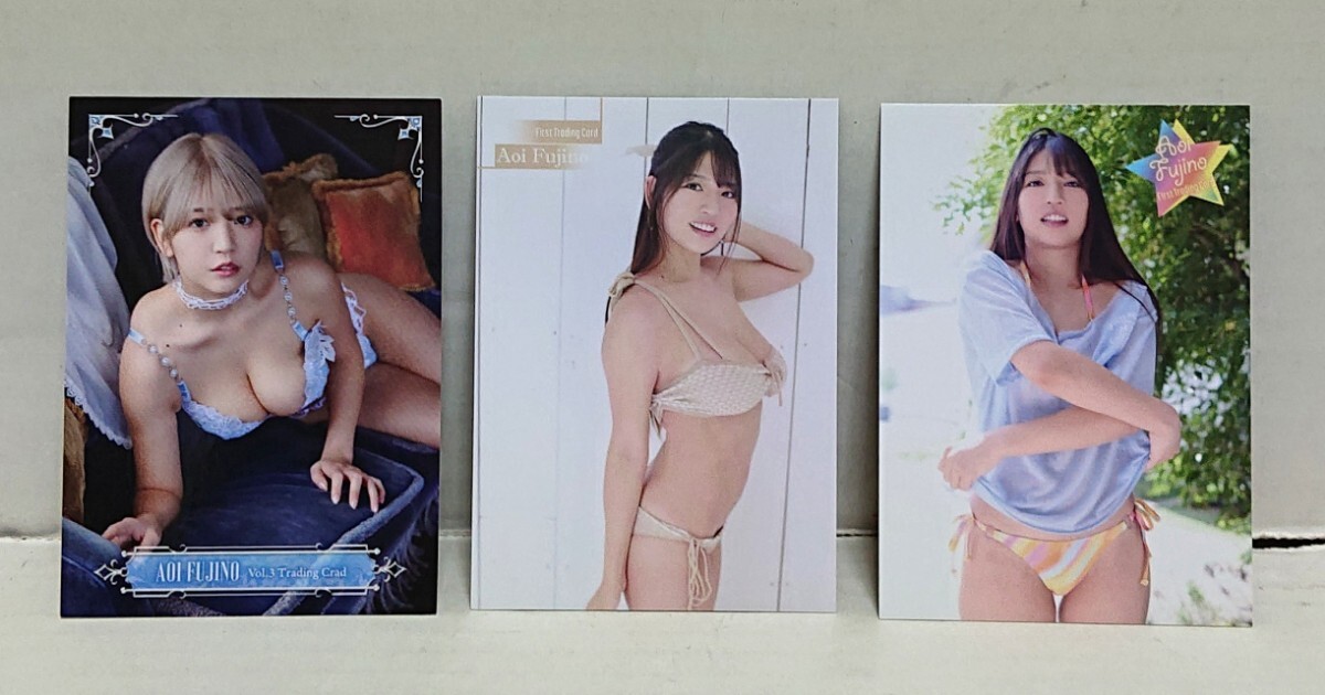 藤乃あおい(ふじの あおい) First t rading card・VOL.3 Trading card 水着 下着 トレカ トレーディングカード グラビア 3枚セット拍卖
