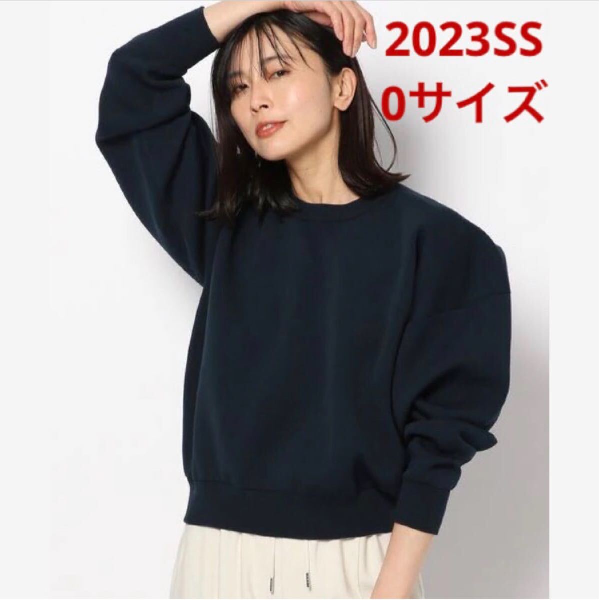 未使用*BARNYARDSTORM ショートコクーンニット 上品ネイビー ポンチ拍卖