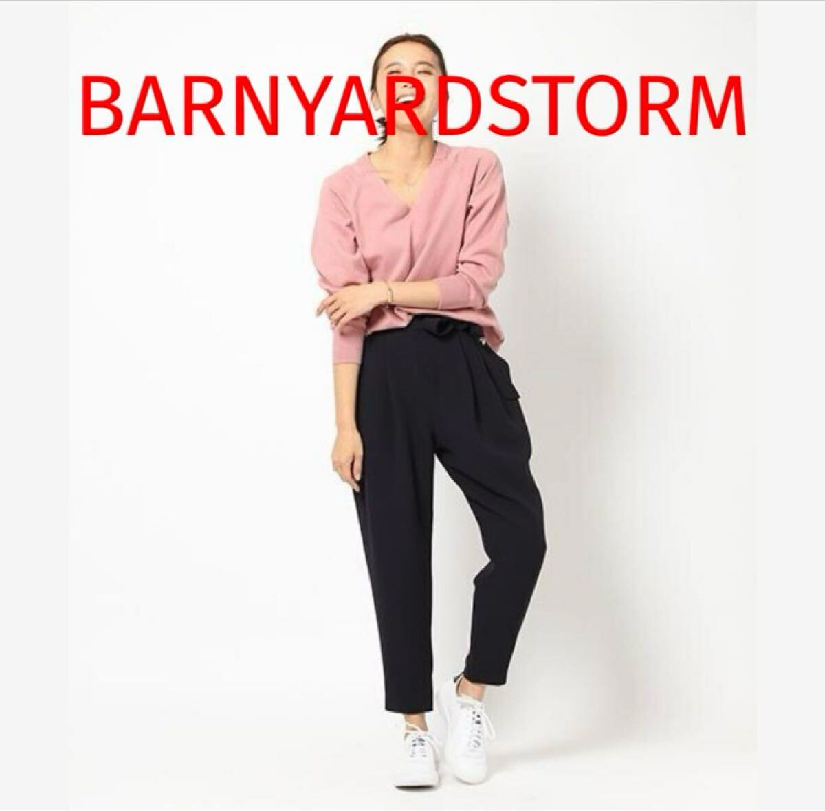1回だけ着用★ BARNYARDSTORMベルト付きパンツ ネイビー拍卖
