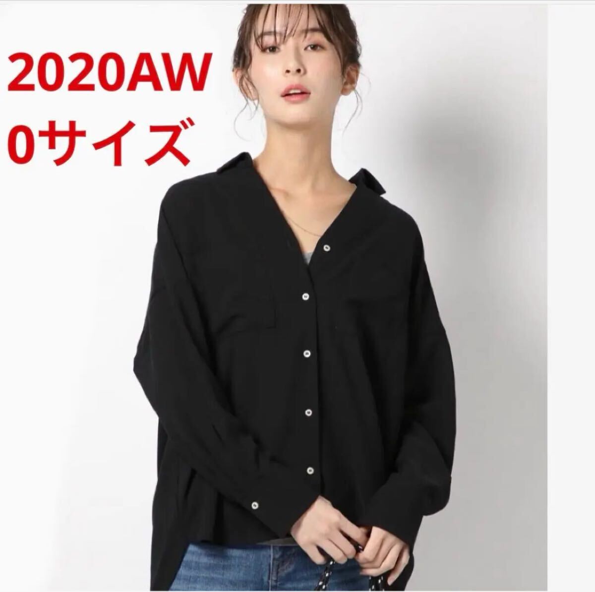 未使用*BARNYARDSTORM スキッパーポプリンシャツ 上品見え 黒拍卖