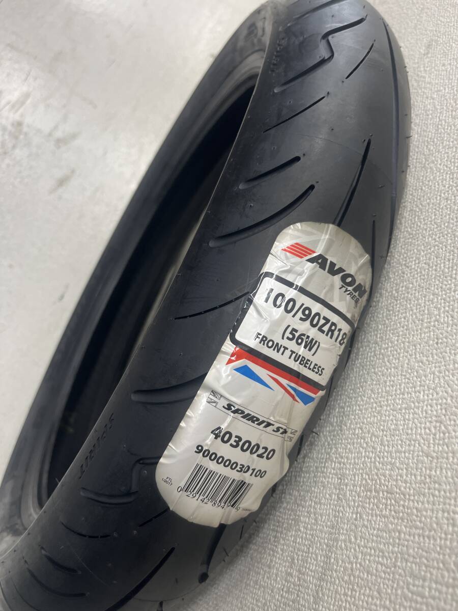 AVON スピリットST 100/90ZR18 フロント レアタイヤ ラジアルタイヤ 新品タイヤ拍卖