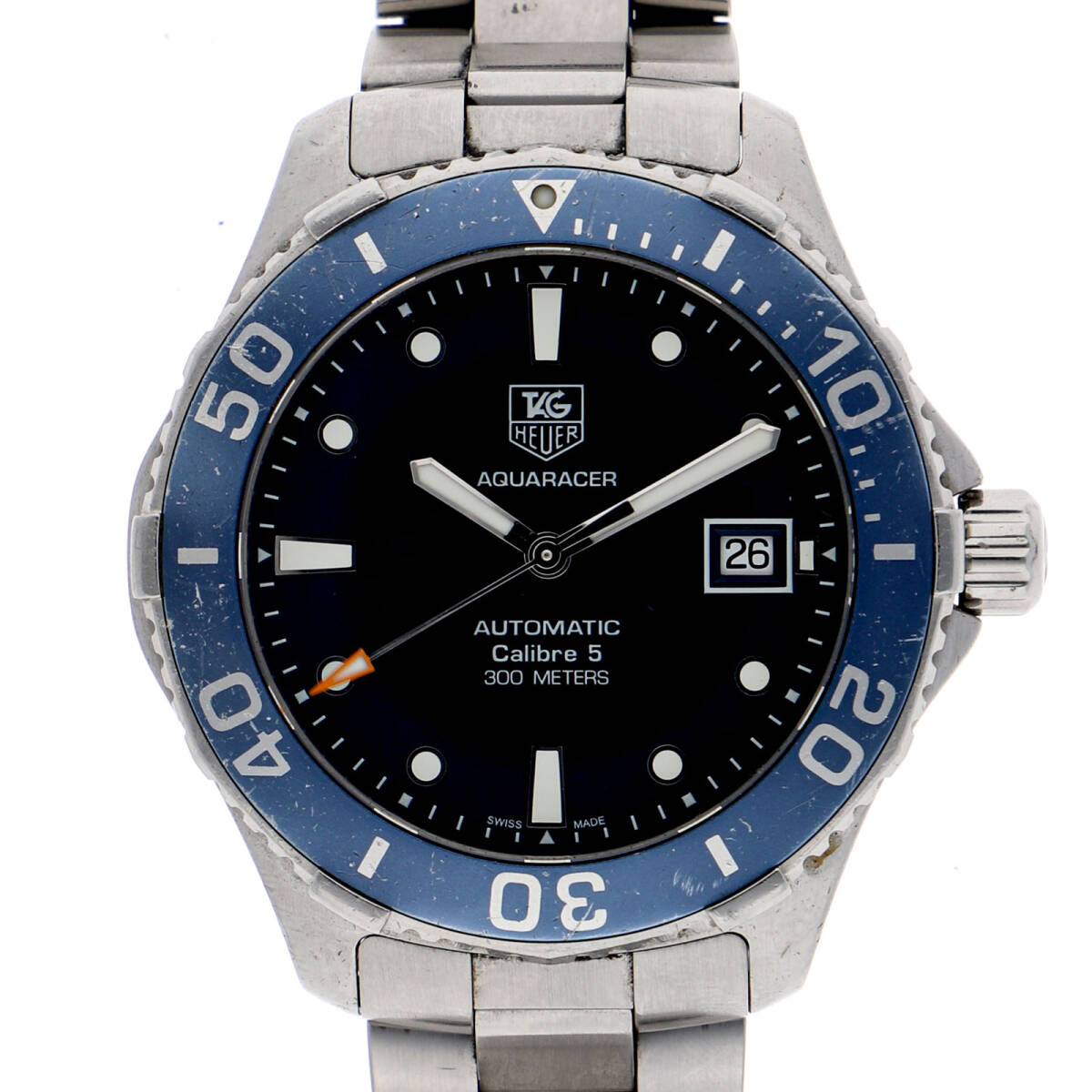 TAG HEUER タグホイヤー WAN2111 アクアレーサー ブルーダイヤル SS 自動巻き メンズ【136056】拍卖