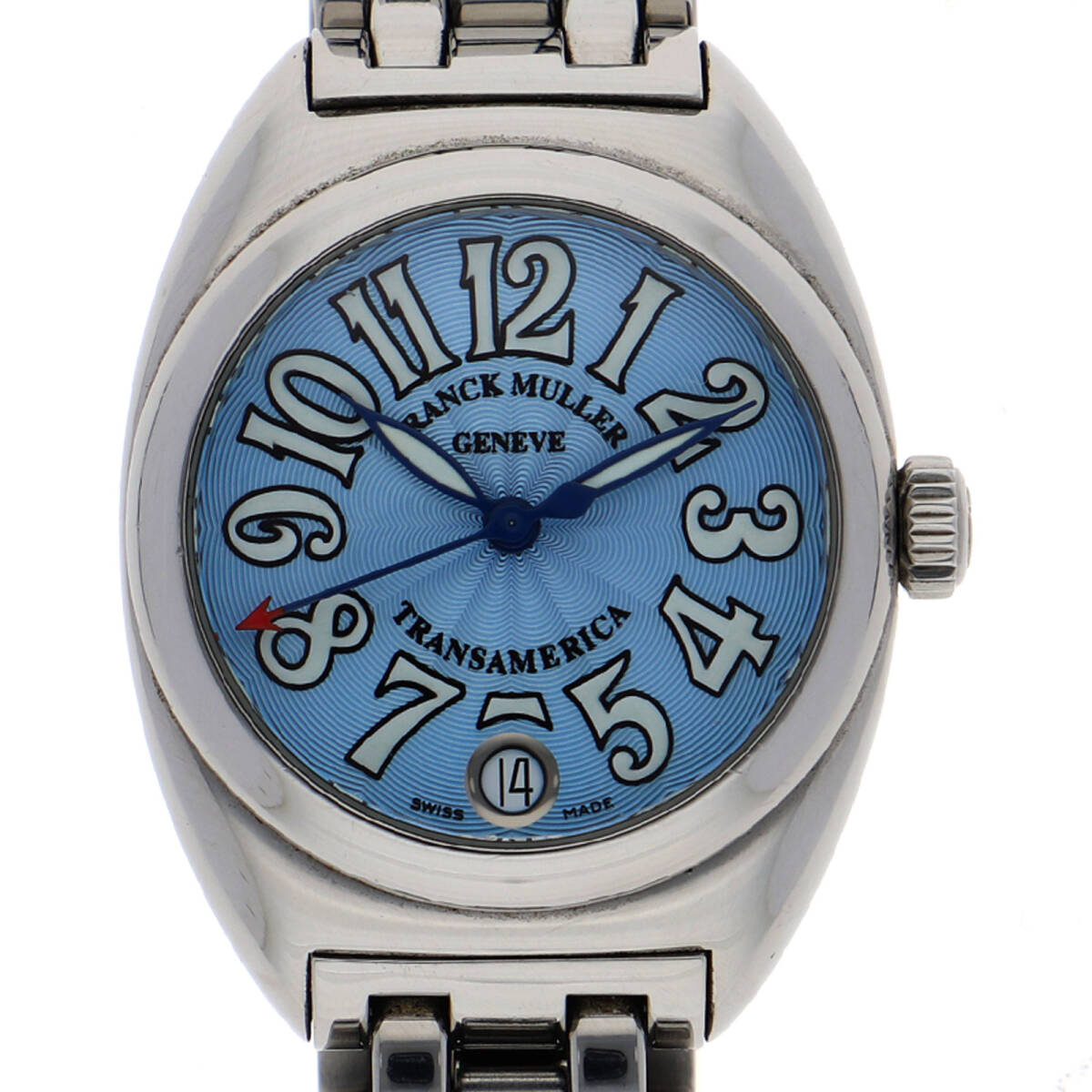 FRANCK MULLER フランクミュラー 2000L トランスアメリカ ブルーダイヤル SS 自動巻き【136214】拍卖