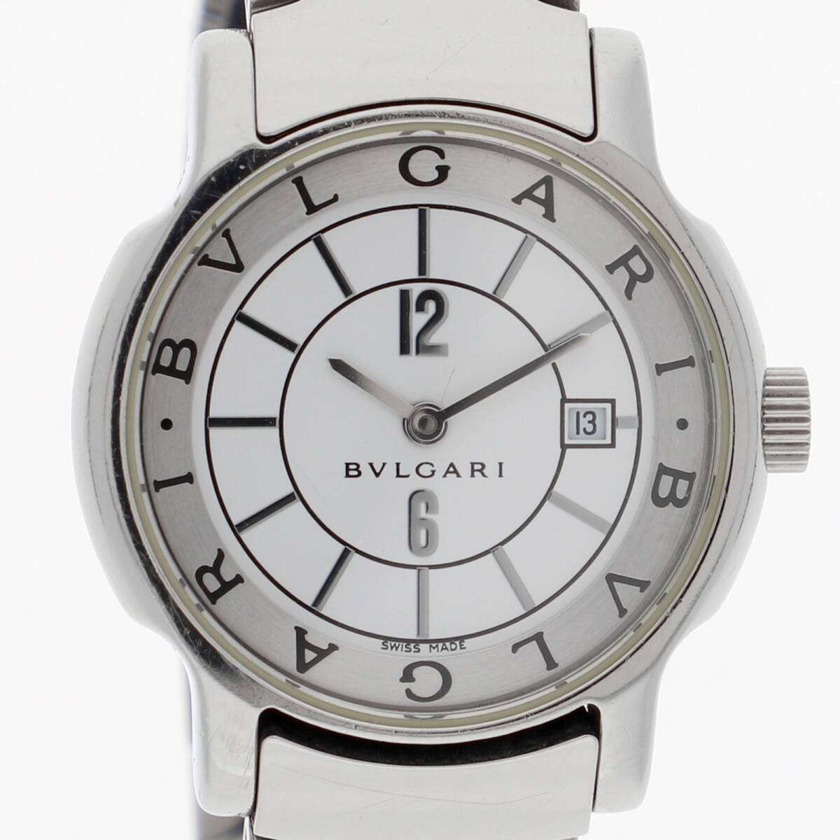 BVLGARI ブルガリ ST29S ソロテンポ ホワイトダイヤル SS クオーツ レディース【136591】拍卖