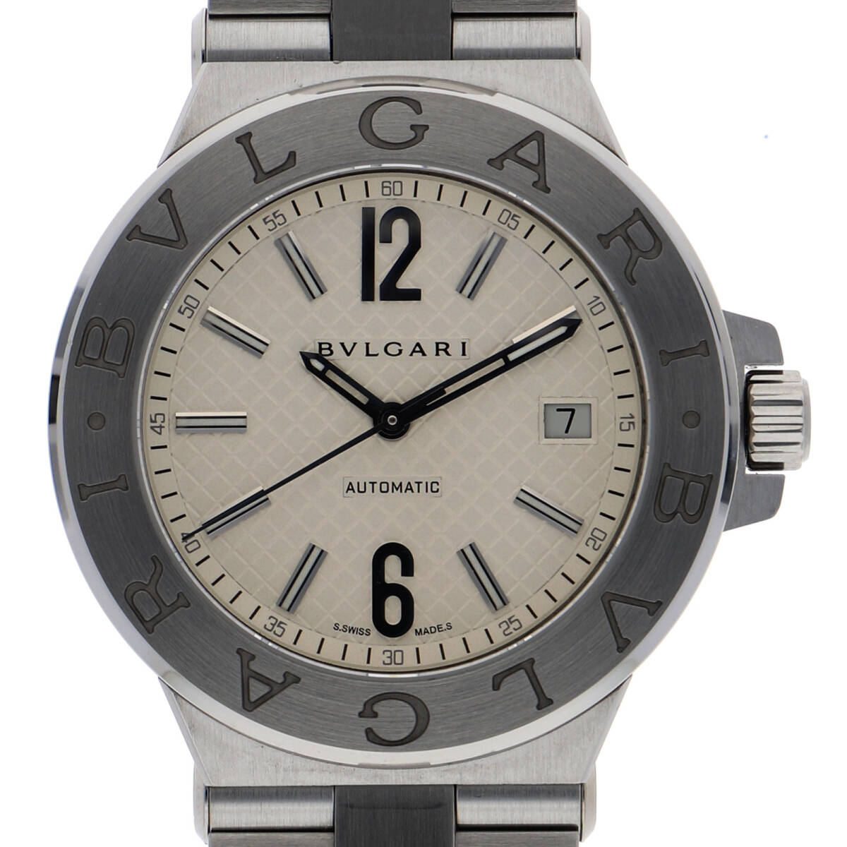 BVLGARI ブルガリ DG40C6SS ディアゴノ アイボリーダイヤル SS 自動巻き メンズ【136515】拍卖
