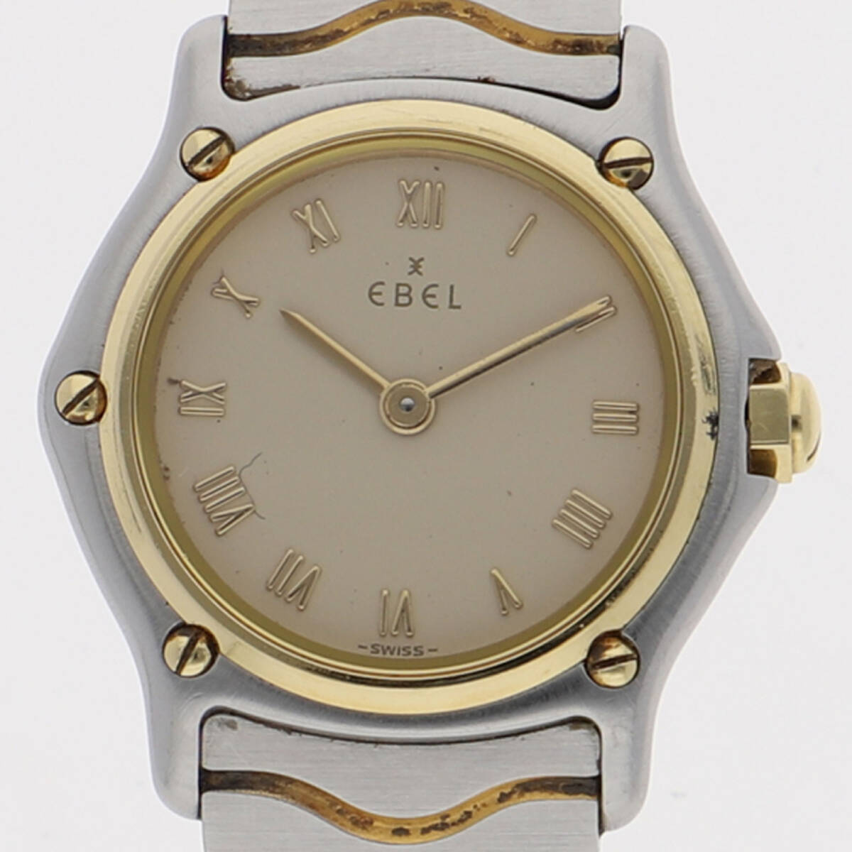 EBEL エベル 1057901 クラシックウェーブ ベージュダイヤル SS/GP クオーツ レディース【130897】拍卖