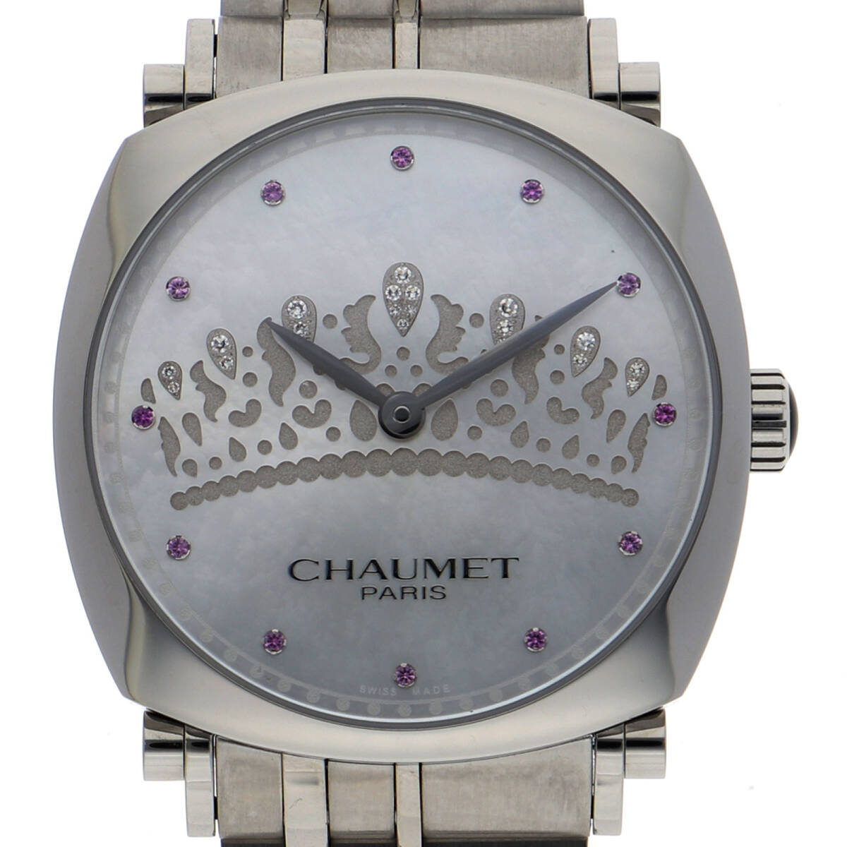Chaumet ショーメ W11673-26I ダンディティアラ ホワイトシェルダイヤル SS 自動巻き ユニセックス【136754】拍卖
