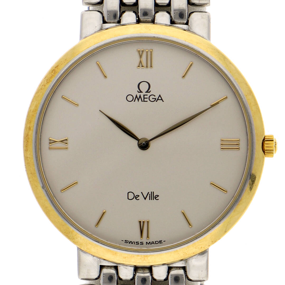 OMEGA オメガ デヴィル シルバーダイヤル GP/SS クオーツ メンズ【127962】拍卖