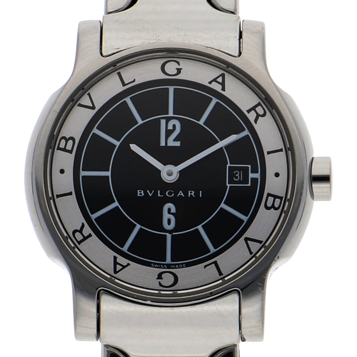 BVLGARI ブルガリ ST29S ソロテンポ ブラックダイヤル SS クオーツ レディース【137363】拍卖
