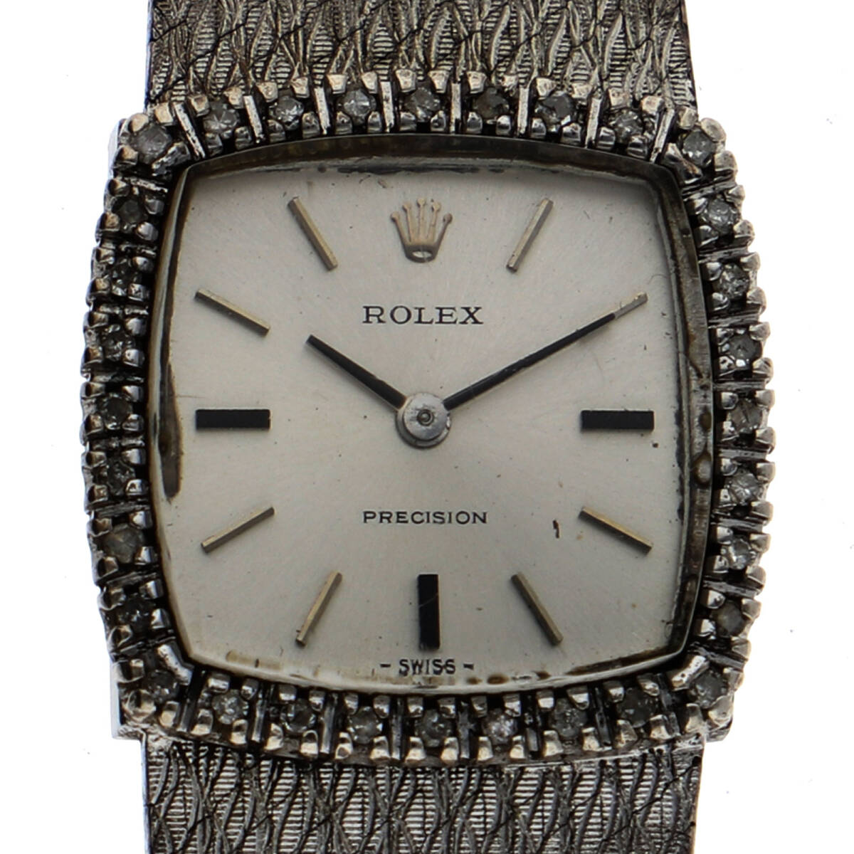 ROLEX ロレックス 2611 プレシジョン シルバーダイヤル SV/SS 手巻き レディース【137241】拍卖