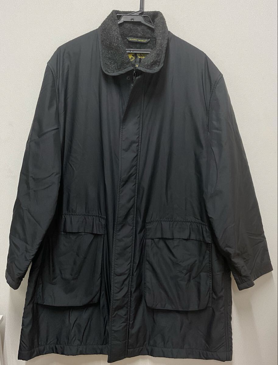 【S-2207】ハンティングワールド HUNTING WORLD ステンカラーコート ナイロン ブラック Mサイズ JK46054拍卖