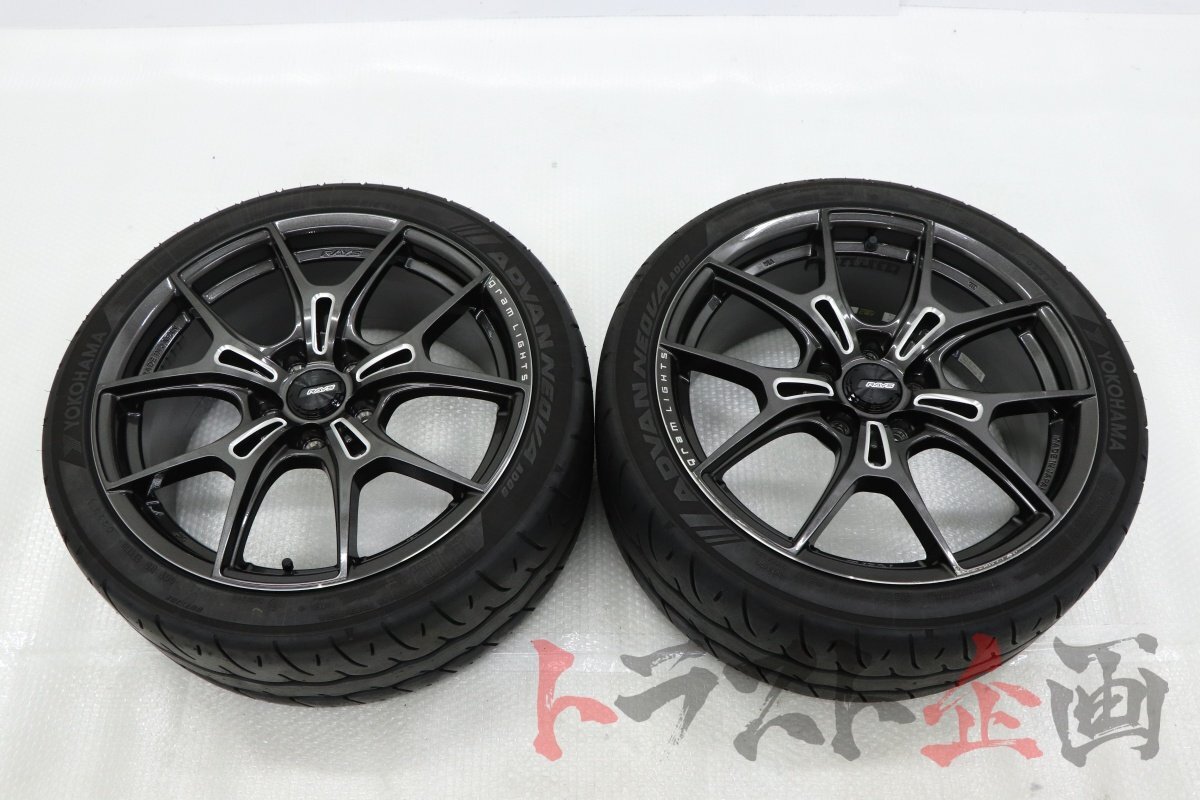 レイズ グラムライツ 57FXZ 8j+45 バリ溝AD09付き 2本セット 18x8 45 PCD114.3 トラスト企画 U 2101680497拍卖