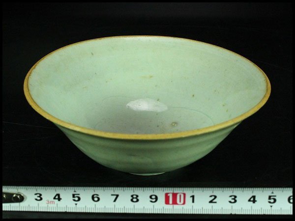 【金閣】中国美術 青影 刻草紋 碗 茶道具伝来 送料無料(RC995)拍卖