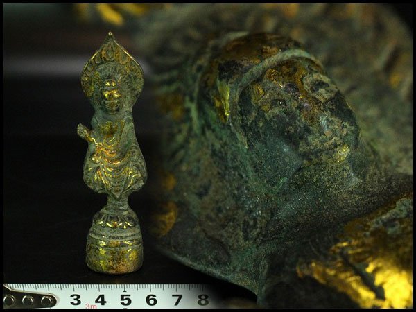 【金閣】仏教美術 中国美術 鍍金 仏 置物 高10cm 旧家蔵出 送料無料(XA751)拍卖