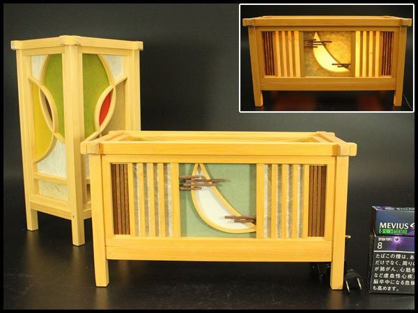 【銀閣】和調度 手造 行燈 2個 セット 旧家蔵出 送料無料(A794)拍卖