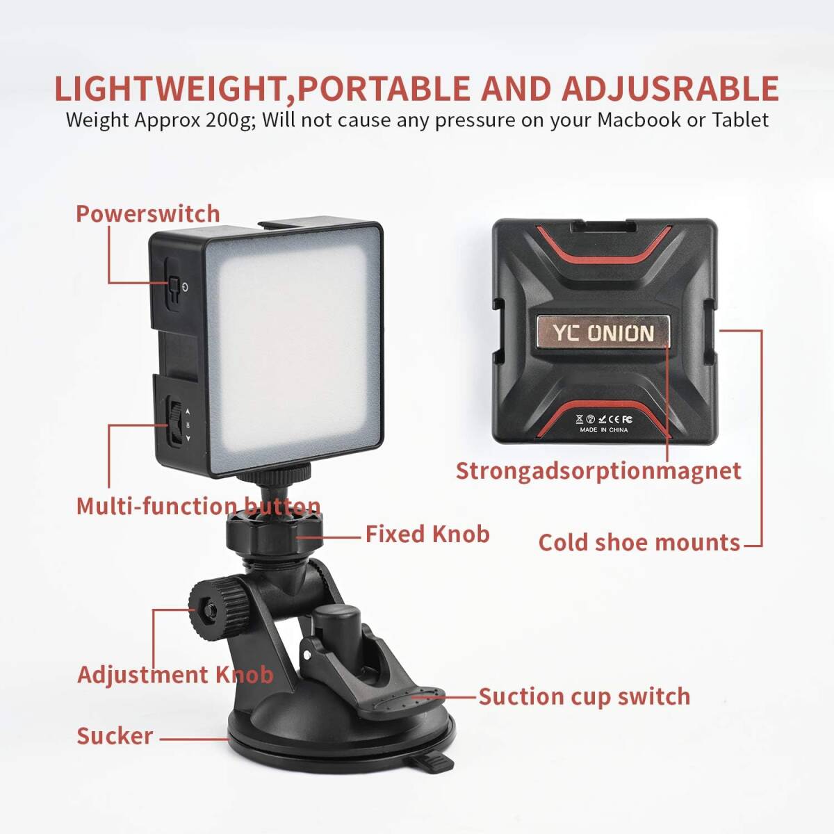 使いやすい ビデオ会議照明キット、LEDライト、リモート作業、ライブストリーミン拍卖