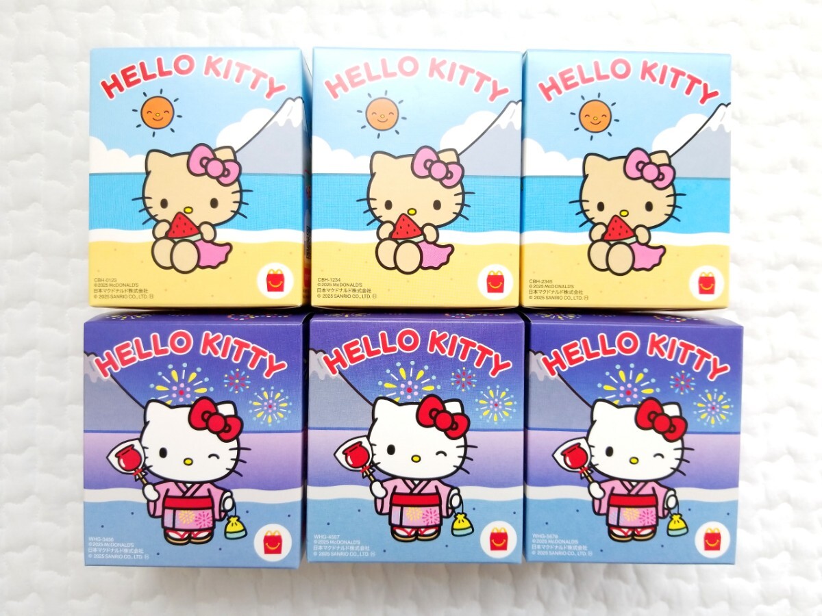 ☆新品未使用未開封マクドナルドハッピーセットHELLO KITTYハローキティ全6種セット日焼けキティ水着キティ浴衣キティ非売品フルコンプ1☆拍卖