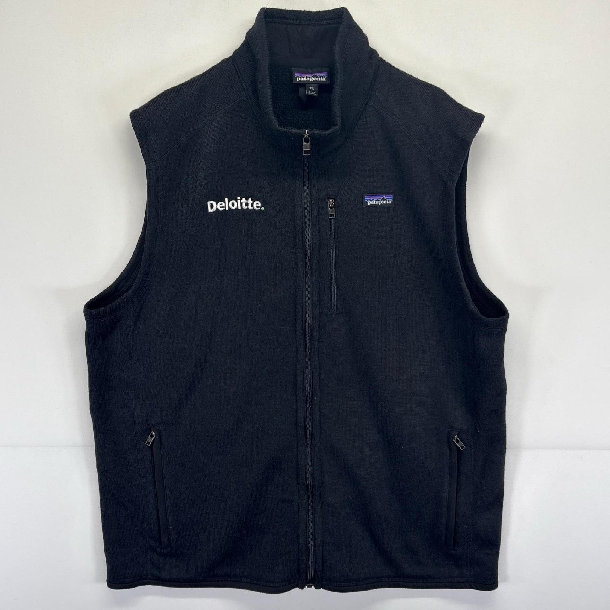 古着 パタゴニア patagonia ベスト ベターセーター フルジップ ワンポイントロゴ アウトドア XXL ブラック メンズ拍卖