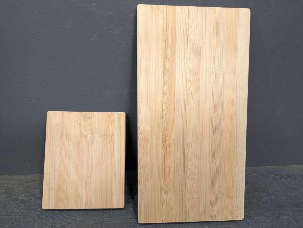 w-429 ヒノキ 檜 板材 2枚セット 木工・まな板などに②拍卖
