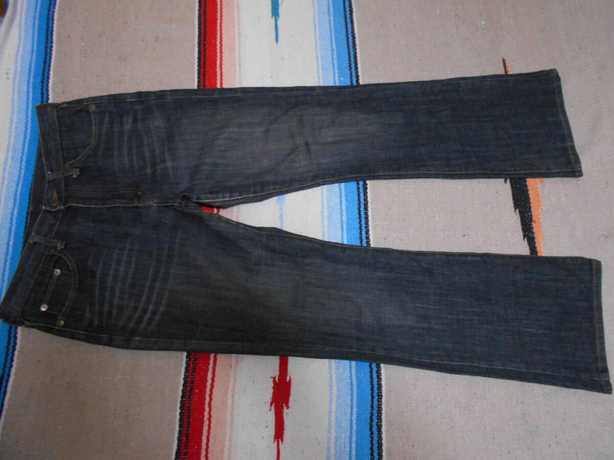 UNIQLO VINTAGE BOOTCUT BLACK JEANS ユニクロ ビンテージ ブーツカット ブラック ジーンズ ロックスターPUNK ROCK CHOPPER levi's 517type拍卖