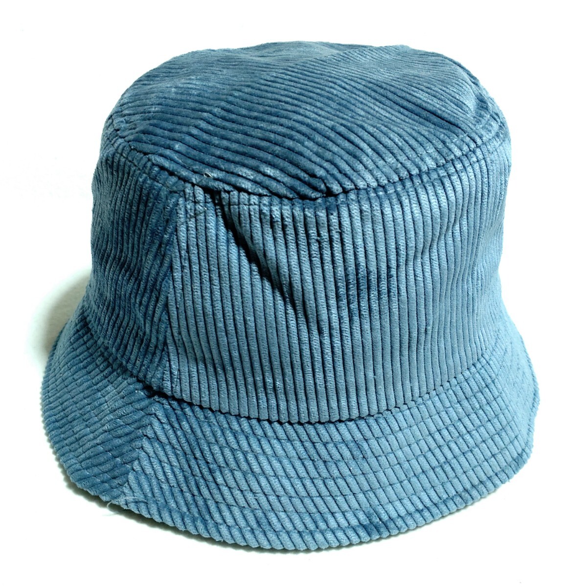特価/未使用【サイズ=57cmフリー】アメカジ/レディス/コーディロイ/バケットハット/blue.gray②拍卖