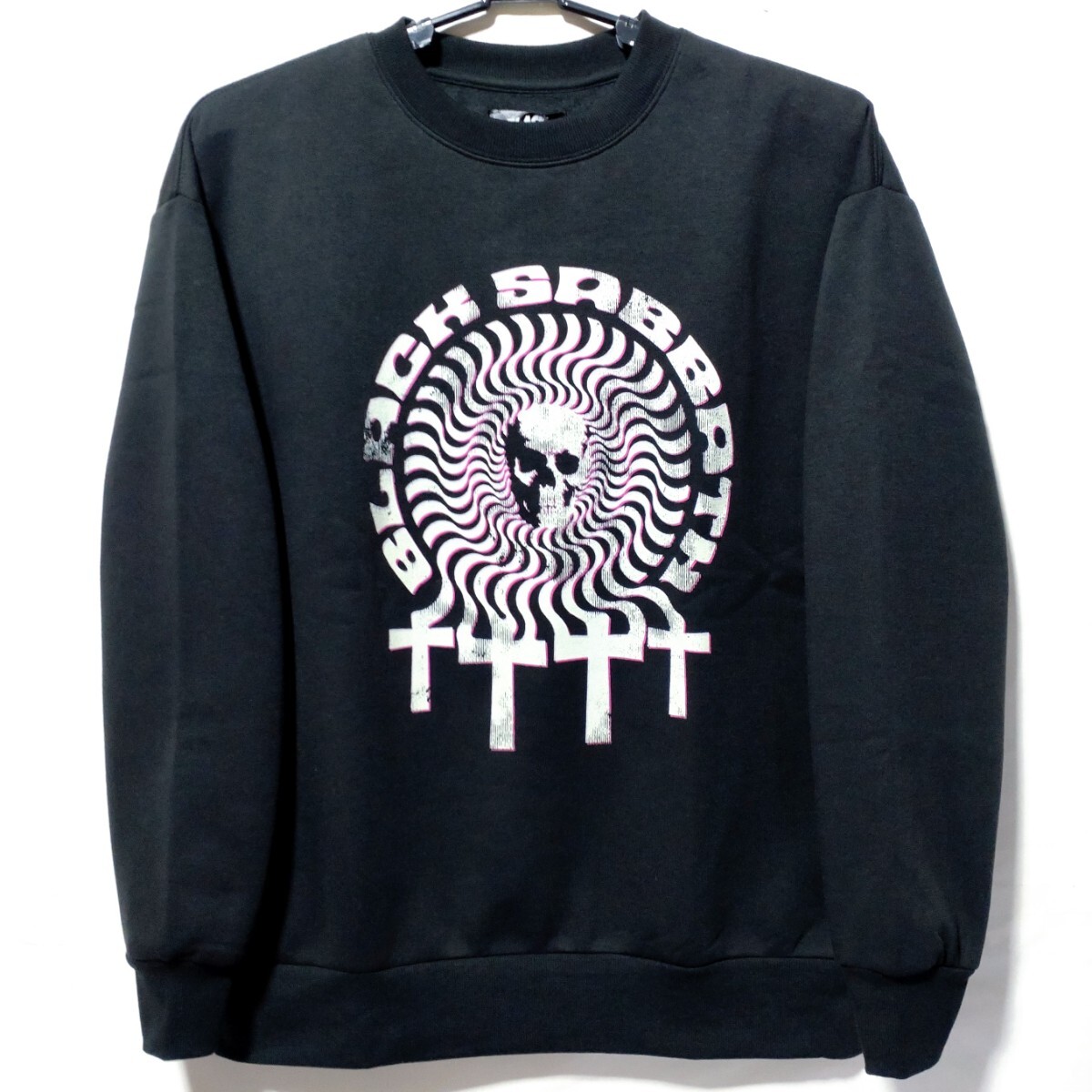 特価/未使用【サイズ=L】BLACK SABBATH/ブラック サバス/裏起毛/メンズ/スウェット/トレーナー/ビッグシルエット/胸囲=96~104cm/black拍卖