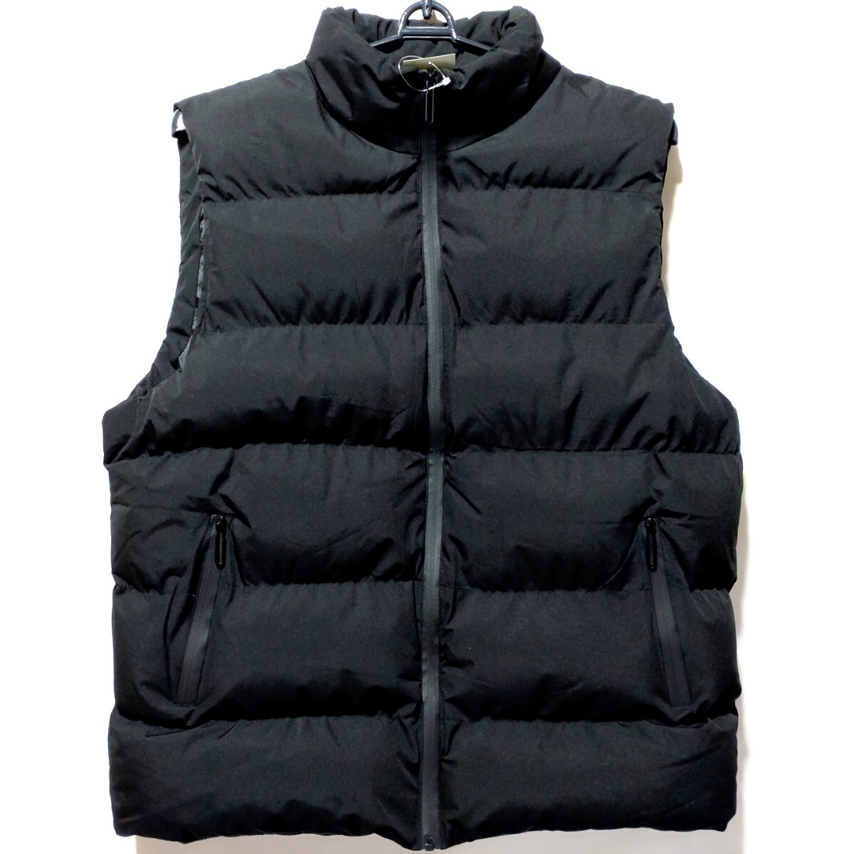 特価/未使用【サイズ=XL(LL)】ノーブランド/アメカジ/メンズ/暖か防風/ボリューム中綿/ベスト/胸囲=104~112cm/black拍卖