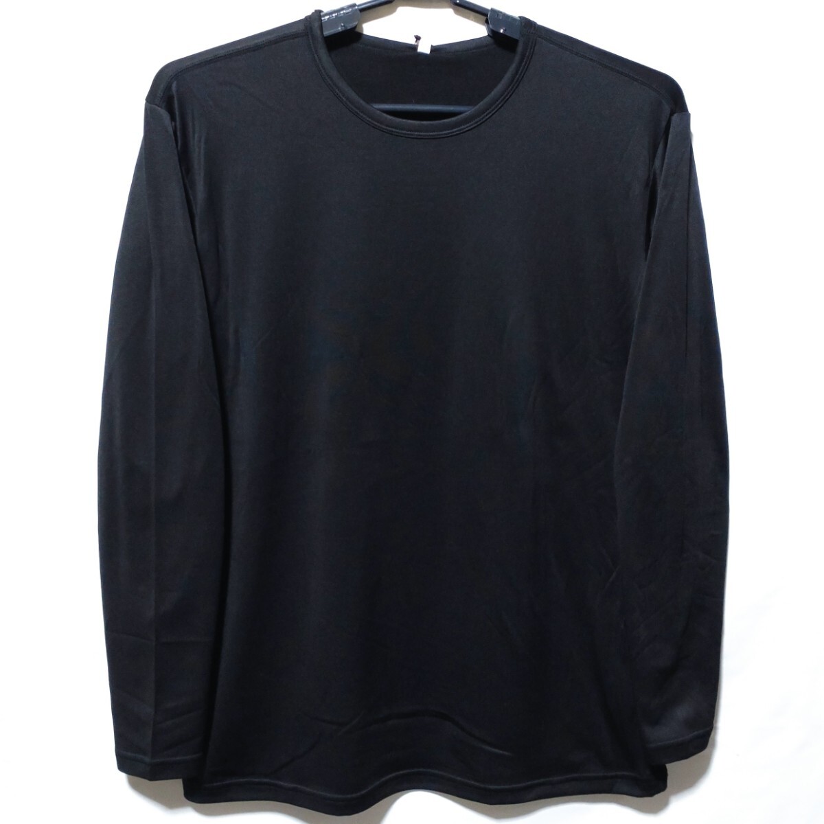 特価/未使用【サイズ=3L(2XL)】のびのび暖か/メンズ/クルーネック/インナーシャツ/ストレッチ/裏起毛/保温/吸汗速乾/胸囲=108~116cm/blk④拍卖