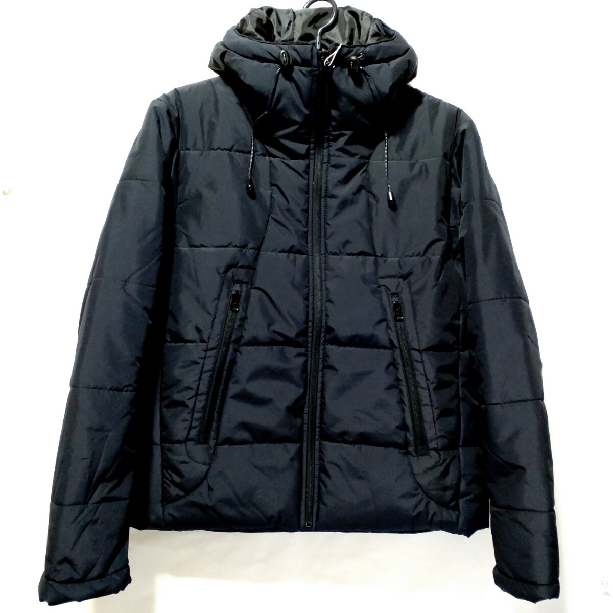 特価/未使用【サイズ=XL(LL)】ノーブランド/メンズ/フード付き/ボリューム中綿/パディング/ジャケット/胸囲=104~112cm/midnight.navy拍卖