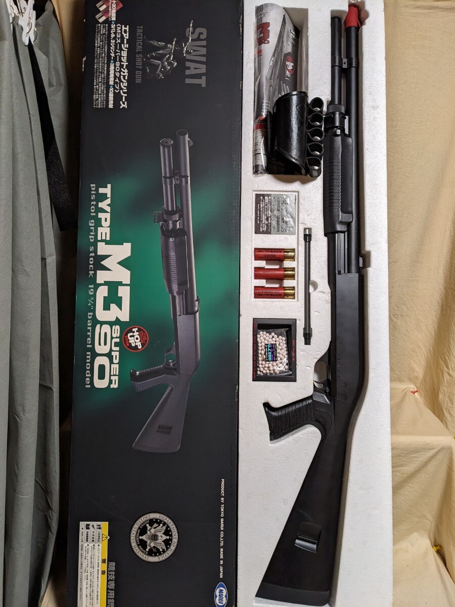◎東京マルイ エアーショットガン ホップアップシステム 搭載〈M3スーパー90タイプ〉【18才以上用】ショットシェルポーチ付!拍卖