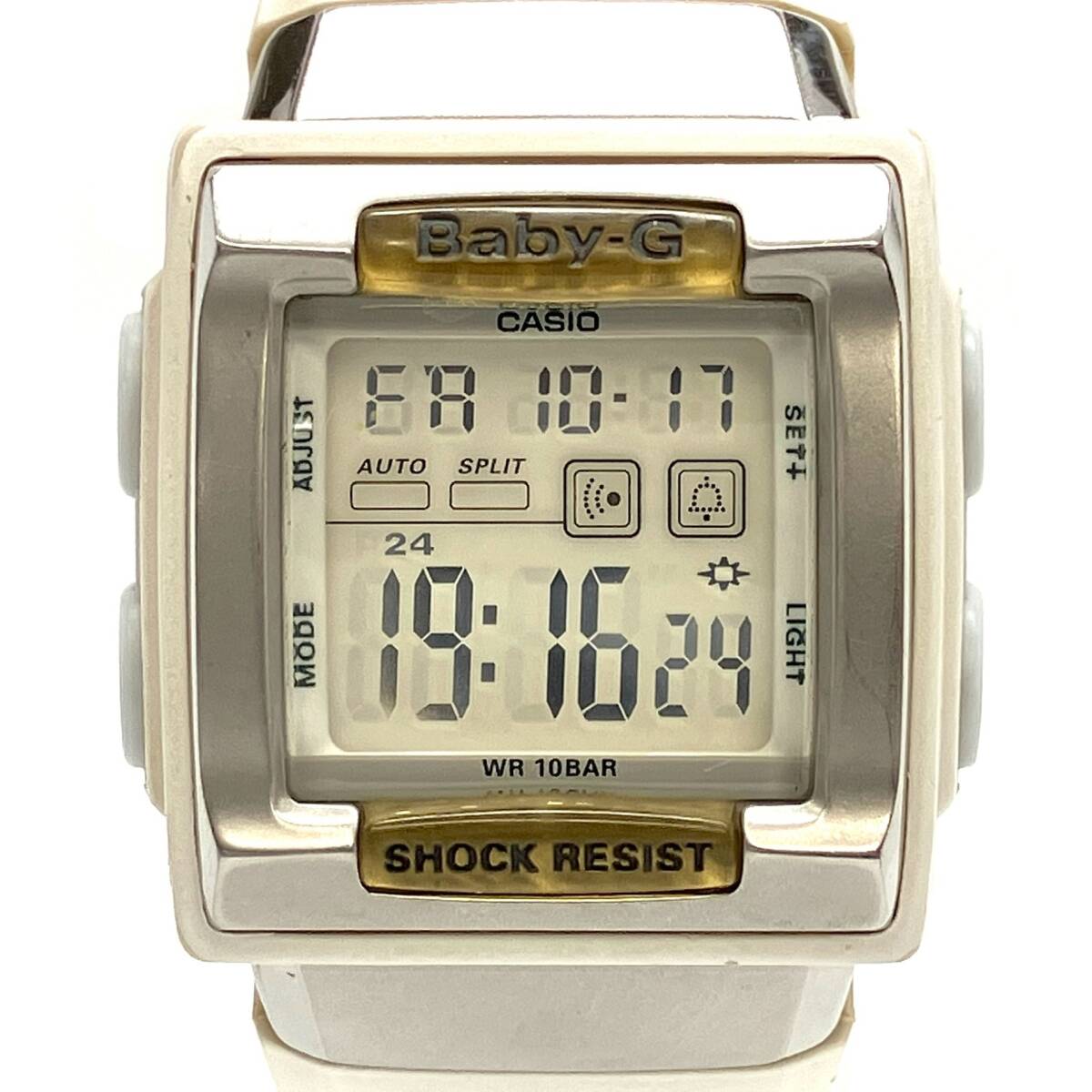 CASIO カシオ Baby-G BG-180 カスケット クォーツ 白文字盤 ラバーベルト スクエア 腕時計 本体のみ拍卖