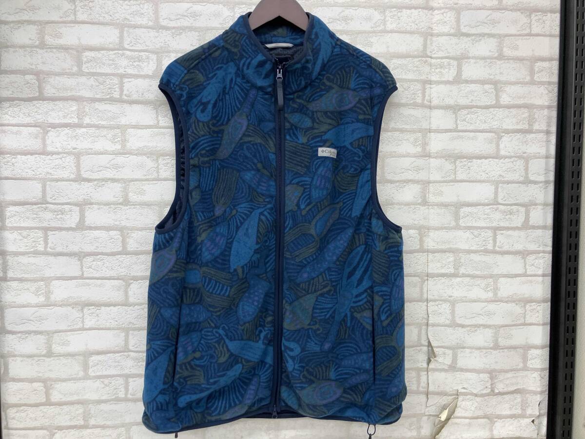Columbia PFG × BEAMS 別注 LOGRIVER BMS FLEECE VEST 222 PM0899 コロンビア ビームス ログリバー フリース ベスト メンズ 総柄 size XL拍卖