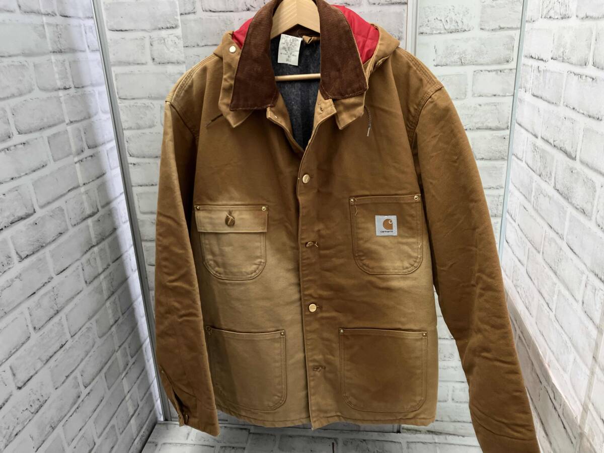 Carhartt / カーハート / michigan chore coat / 古着 / USA製 / その他ジャケット / サイズ46 / M / オーカー / 日焼け / フード有り拍卖