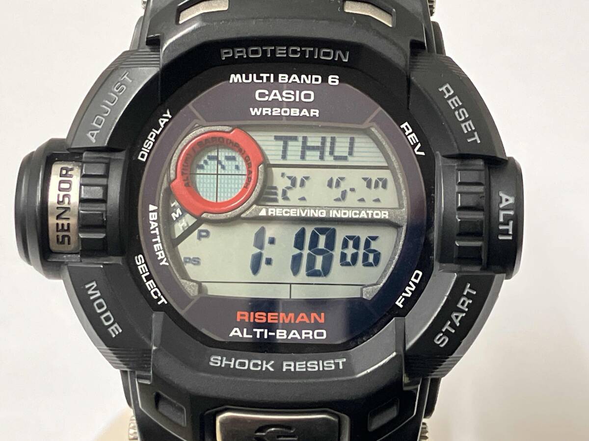 ジャンク CASIO G‐SHOCK RISEMAN GW-9200J 電波ソーラー デジタル 腕時計 液晶不具合あり拍卖