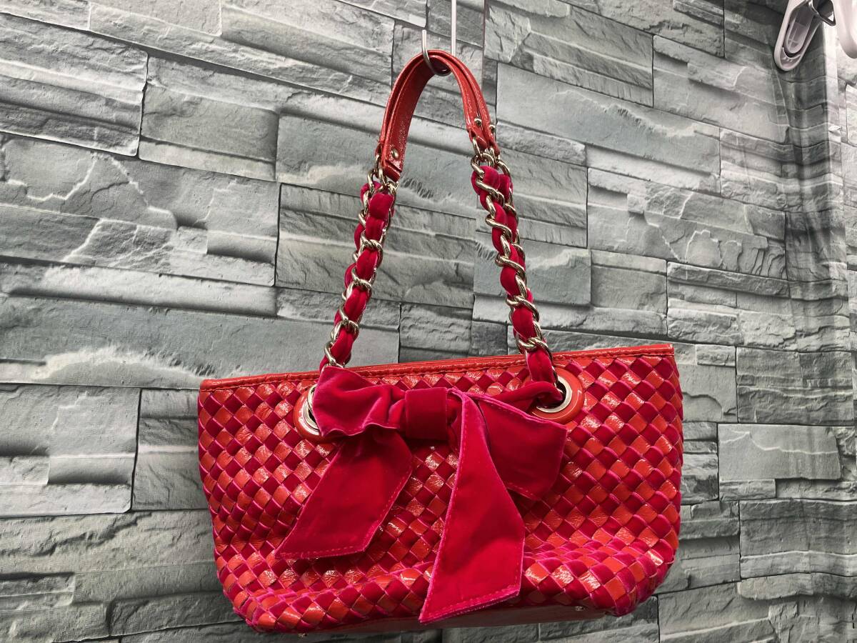 Kate Spade Q069/トートバッグ/RED バッグ/ケイトスペード拍卖