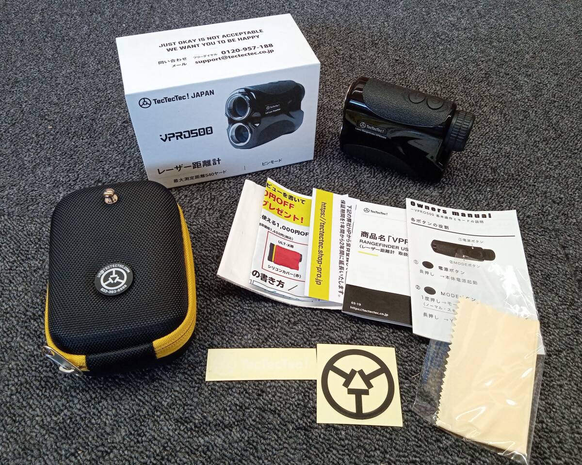 鴨095 TecTecTec!(テックテックテック) レーザー距離計 VPRO500 通電確認済み拍卖
