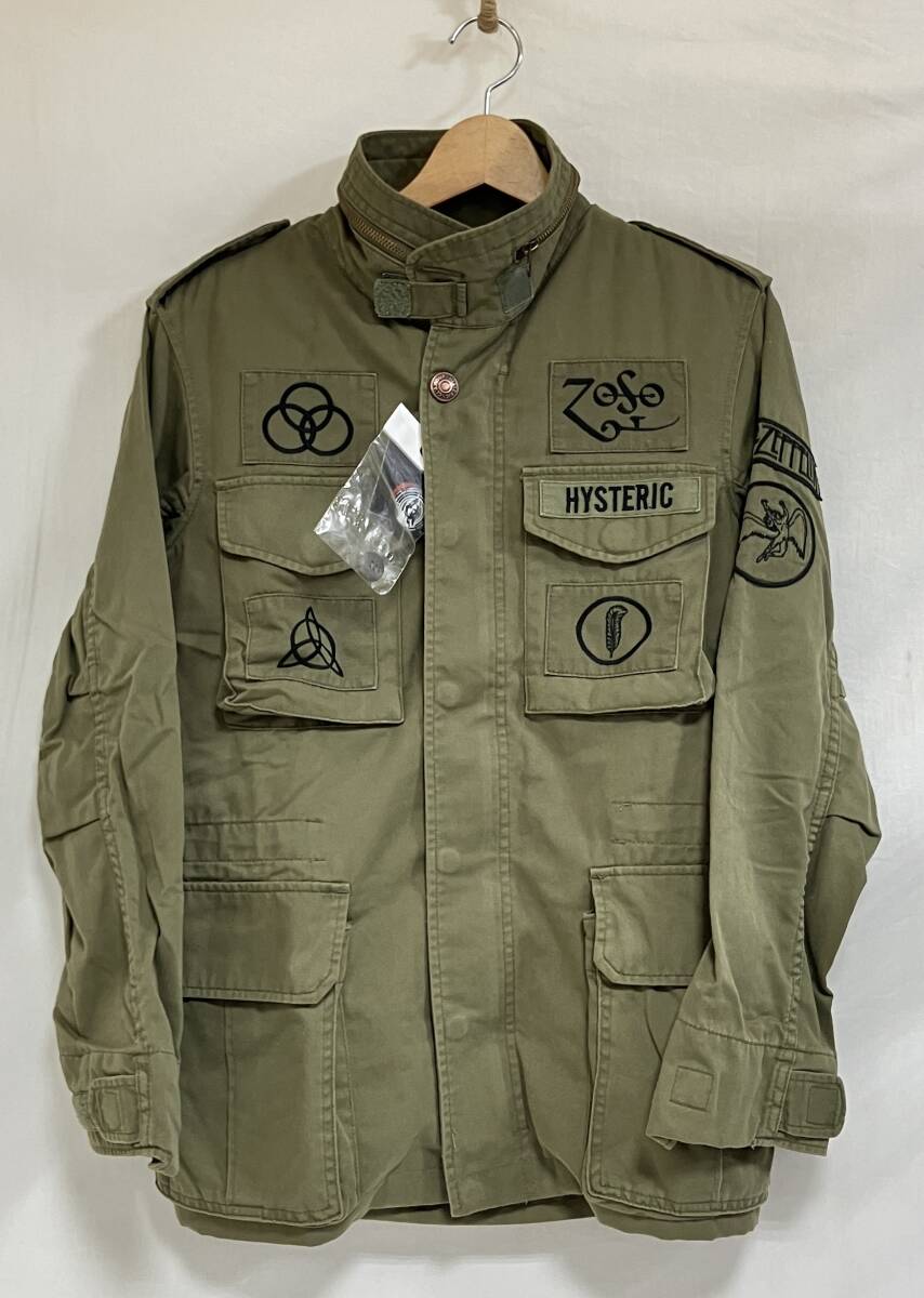 HYSTERIC GLAMOUR × LED ZEPPELIN M-65フィールドジャケット ライナー付き サイズFREE カーキ タグ付き 2AB-6300-71A拍卖