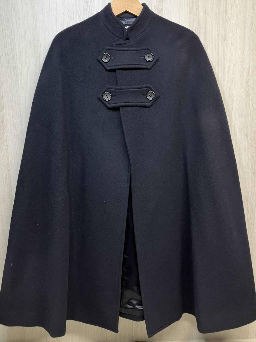 JUNYA WATANABE COMME des GARCONS ウール カシミヤ ナイロン ポンチョ ジュンヤワタナベ コムデギャルソン ネイビー ジャケット拍卖