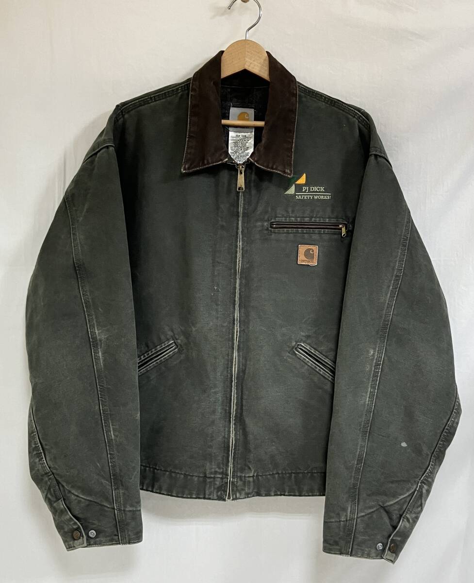 carhartt カーハート デトロイトジャケット サイズXL カーキ J97 MOS 企業ロゴ拍卖