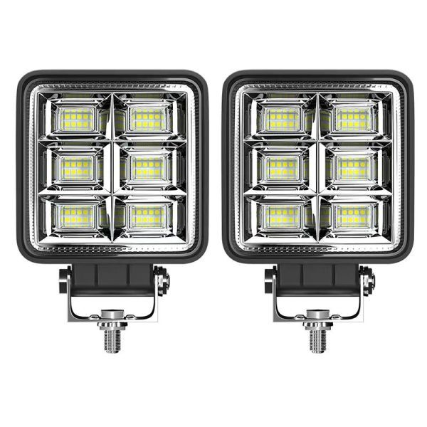 LEDワークライト 144W LED作業灯 12V 24V 6000k 汎用 広角 LED投光器 補助灯 船舶 トラック作業灯 ノイズ対策 角度調整 1年保証 2個 WK18拍卖