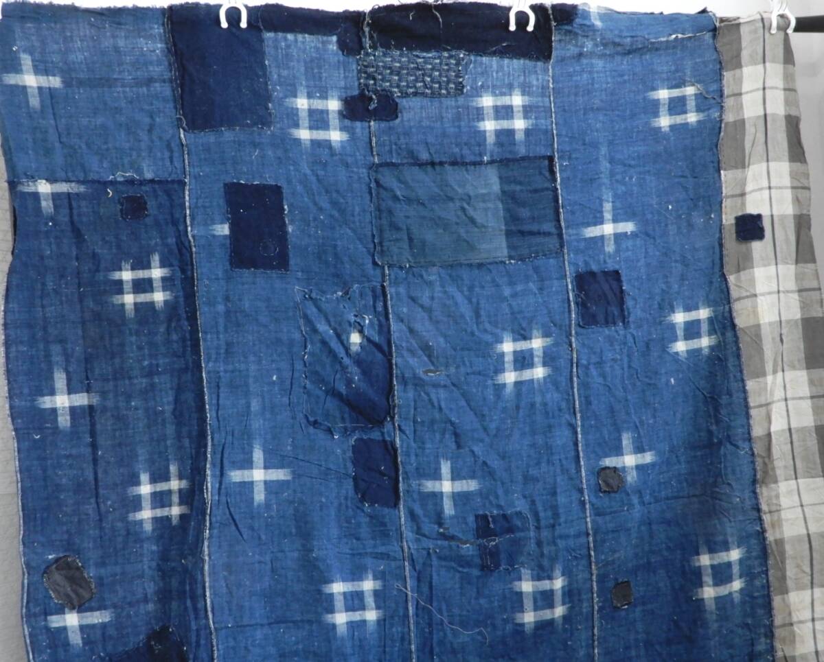 <銀の斧>木綿・古布・昔の藍木綿の襤褸・ボロ・らんる拍卖