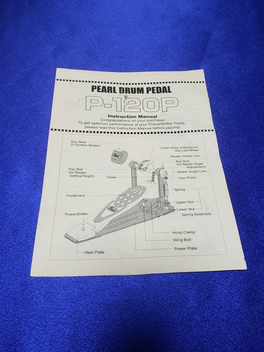マニュアルのみの出品です M4540 PEAL DRUM PEDAL P-120P の取扱説明書のみです ペダル無 汚れなど使用感有拍卖
